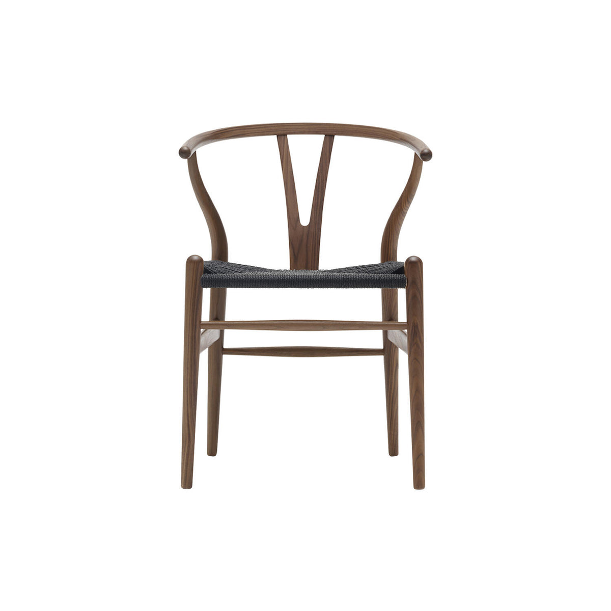 CH24 Y-stolen spisebordsstol, oljet valnøtt/sort