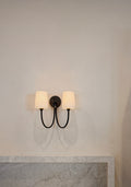 Reed double sconce